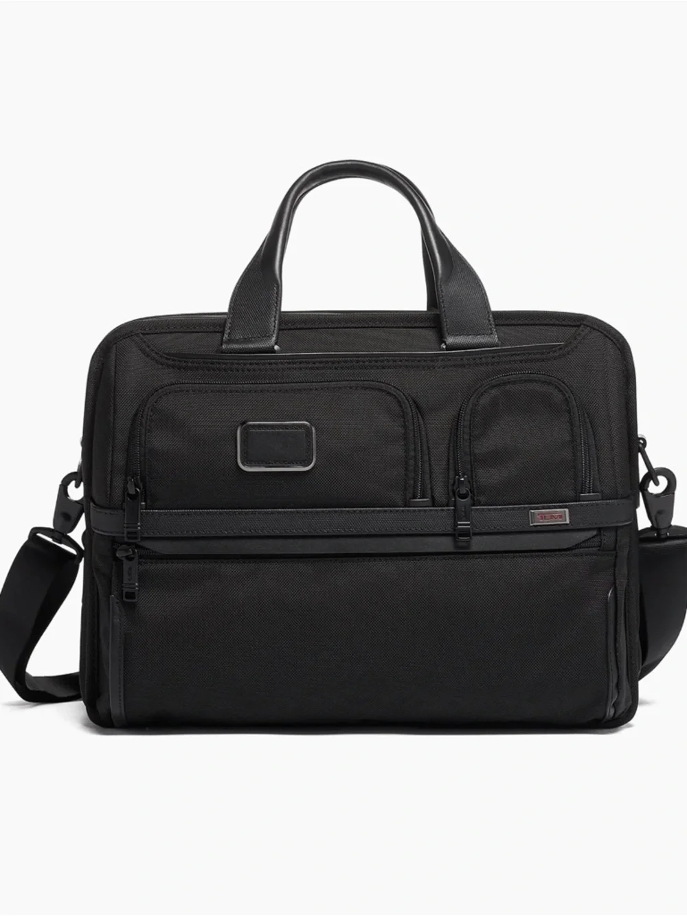 Tumi Black Nylon Laptop Briefcase with Dual Handles